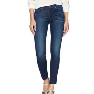 Hudson Nico Mid rise raw hem skinny jeans size 25